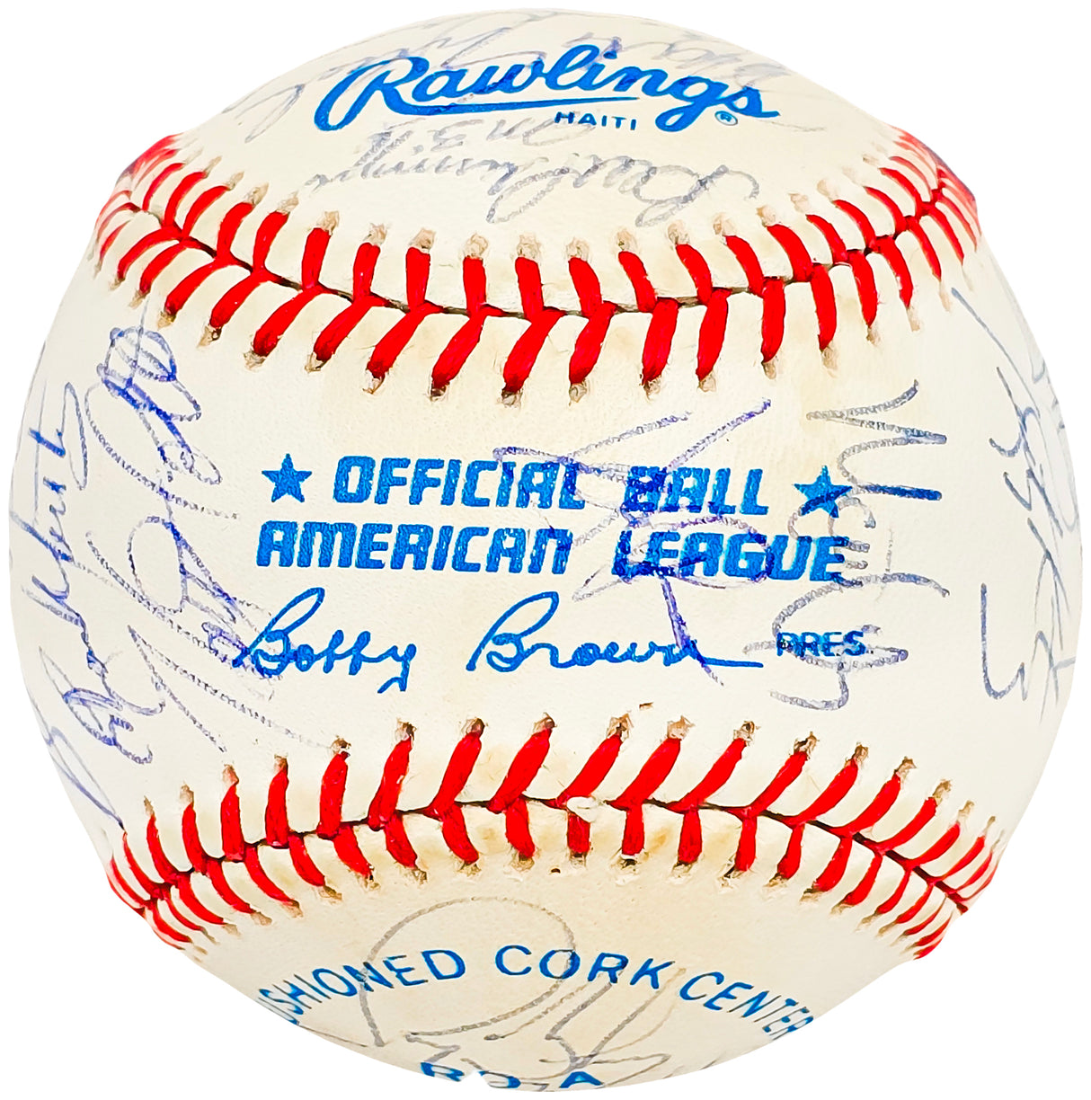 1990 Seattle Mariners Team Signed Autographed Official AL Baseball With 29 Signatures Including Ken Griffey Jr. & Edgar Martinez SKU #218488