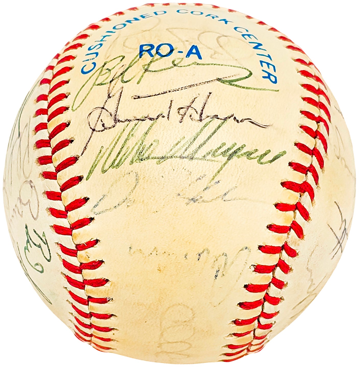 1985 Seattle Mariners Team Signed Autographed Official AL Baseball With 24 Signatures SKU #218499