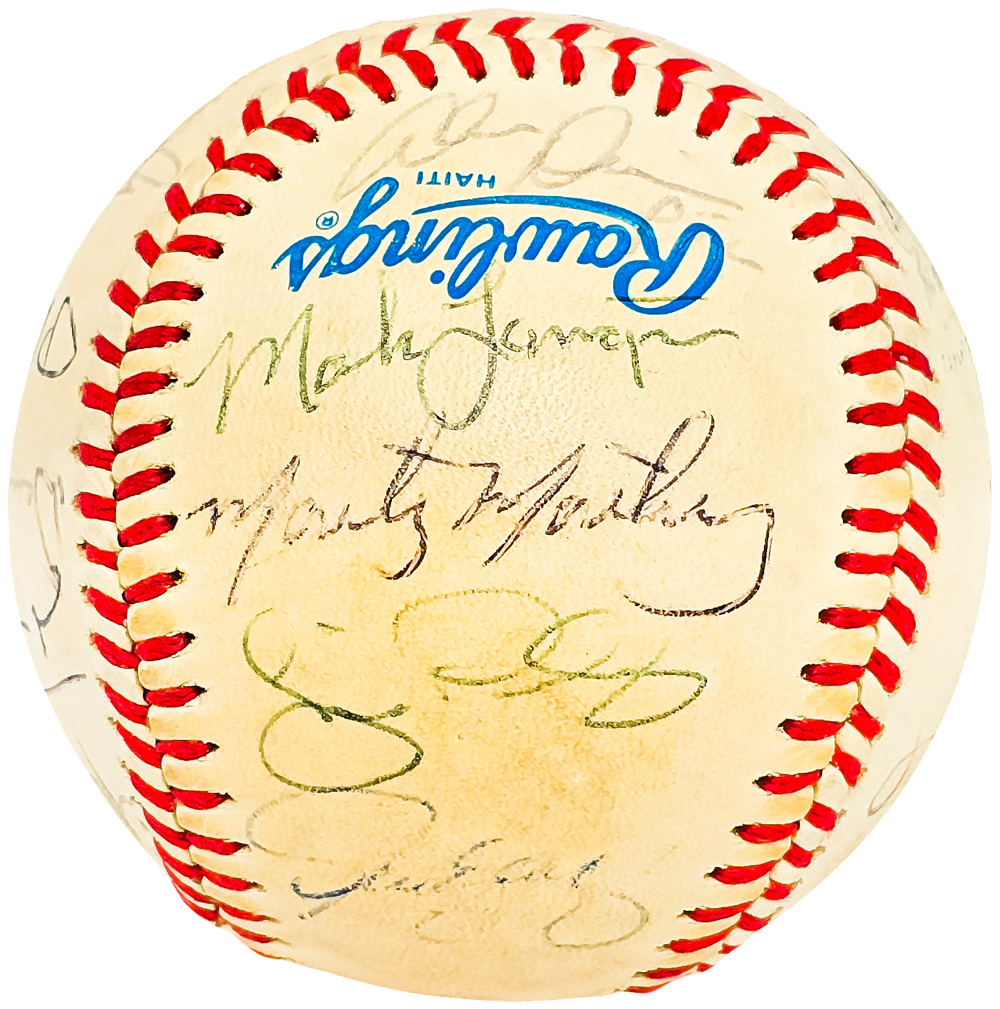 1985 Seattle Mariners Team Signed Autographed Official AL Baseball With 24 Signatures SKU #218499