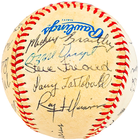 1986 Seattle Mariners Team Signed Autographed Official AL Baseball With 23 Signatures SKU #218500