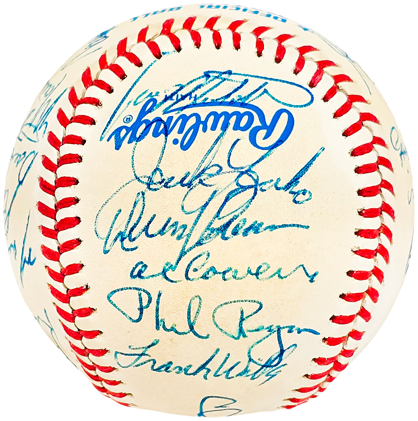 1985 Seattle Mariners Team Signed Autographed Official AL Baseball With 26 Signatures SKU #218502