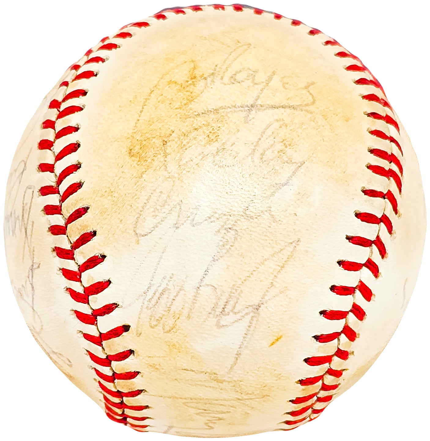 1981 Seattle Mariners Team Signed Autographed Baseball With 23 Signatures SKU #218503