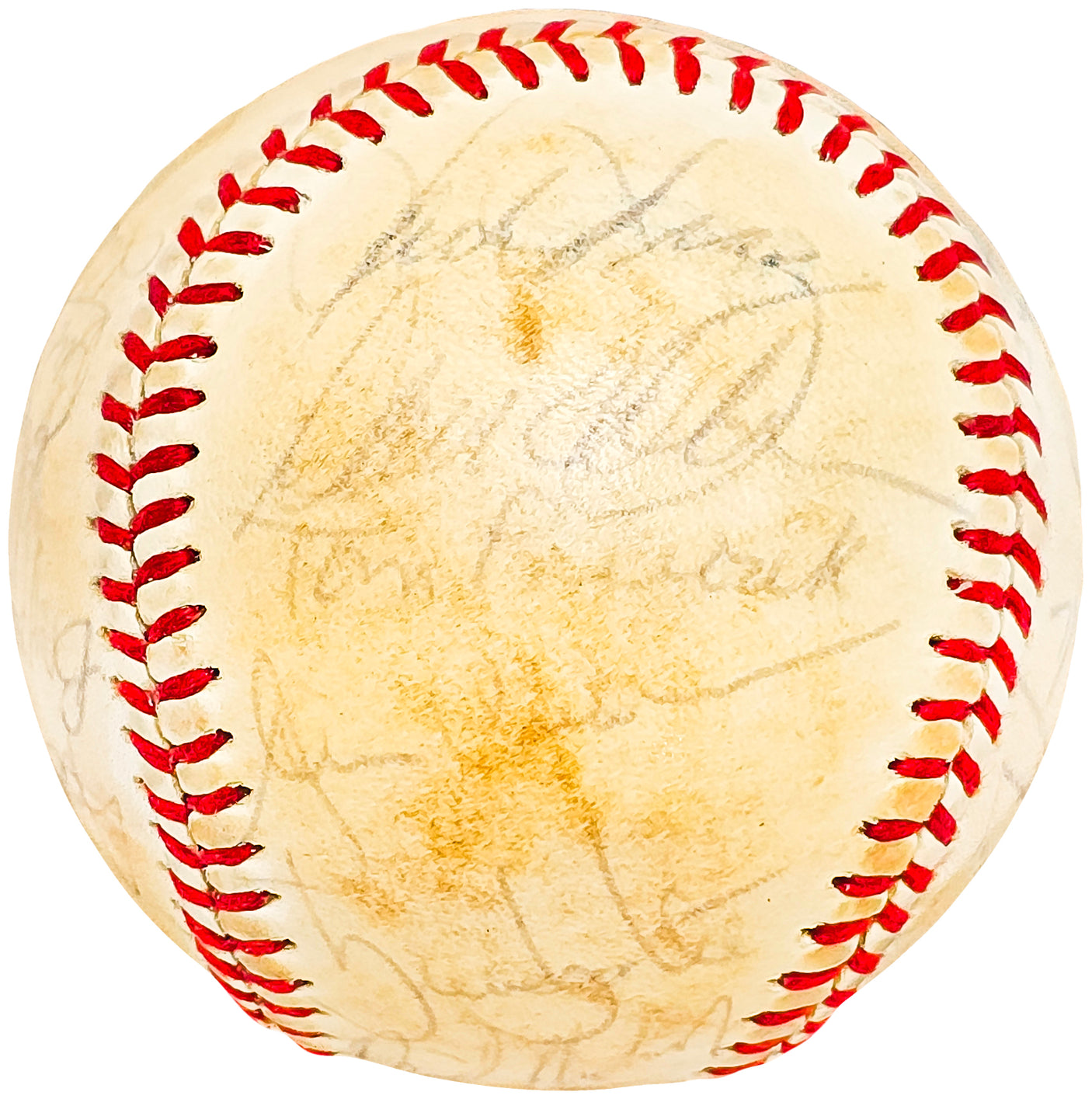 1981 Seattle Mariners Team Signed Autographed Baseball With 23 Signatures SKU #218503