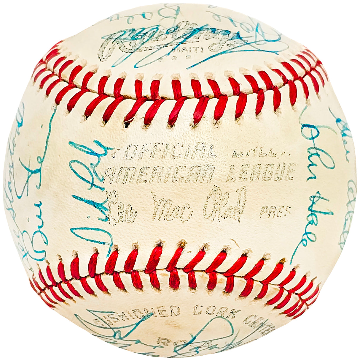 1979 Seattle Mariners Team Signed Autographed Official MacPhail AL Baseball With 27 Signatures SKU #218506