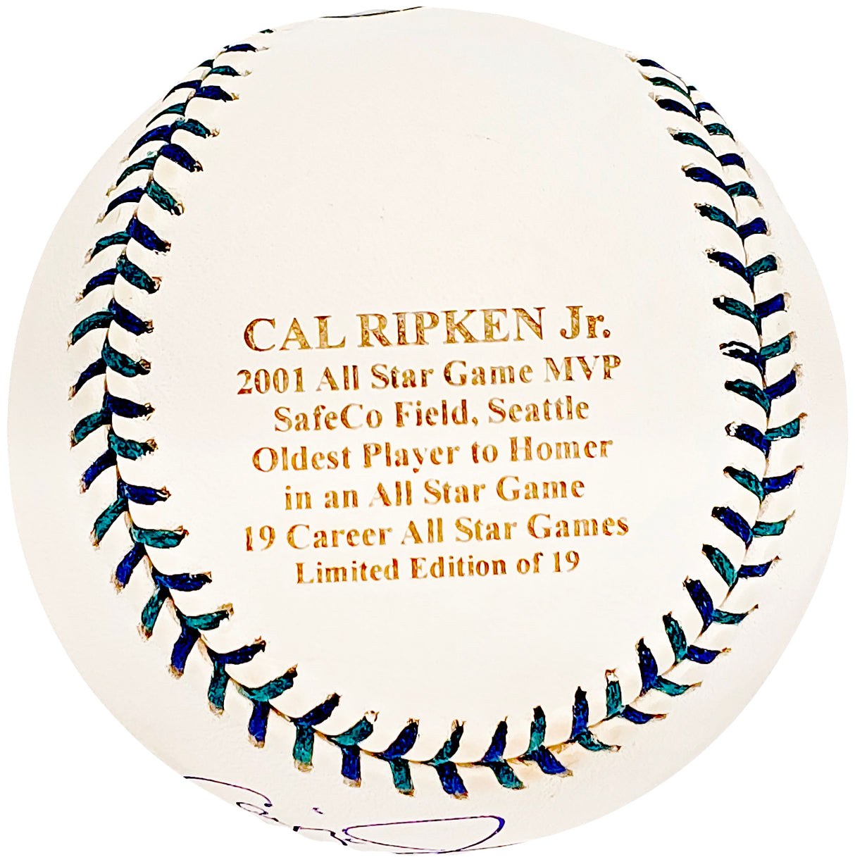 Cal Ripken Jr. Autographed Official 2001 All Star Logo MLB Game Baseball Baltimore Orioles #6/19 Steiner & MLB Holo #MR028566