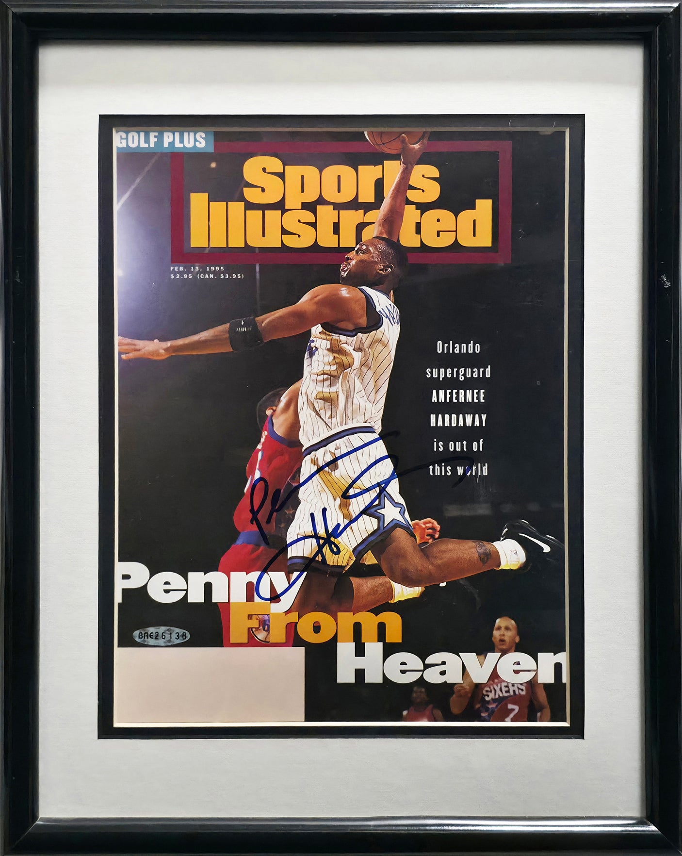 Anfernee "Penny" Hardaway Autographed Framed 8x10 Sports Illustrated Cover Photo Orlando Magic UDA Holo #BAE26138