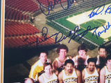 1978-79 NBA Champion Seattle Supersonics Team Autographed Framed 16x20 Photo With 9 Signatures Including Fred Brown & Lenny Wilkens MCS Holo #87231
