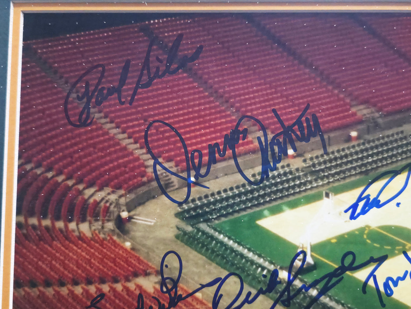 1978-79 NBA Champion Seattle Supersonics Team Autographed Framed 16x20 Photo With 9 Signatures Including Fred Brown & Lenny Wilkens MCS Holo #87231