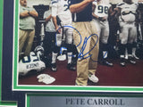 Pete Carroll Autographed Framed 8x10 Photo Seattle Seahawks Beckett BAS QR #AE31648