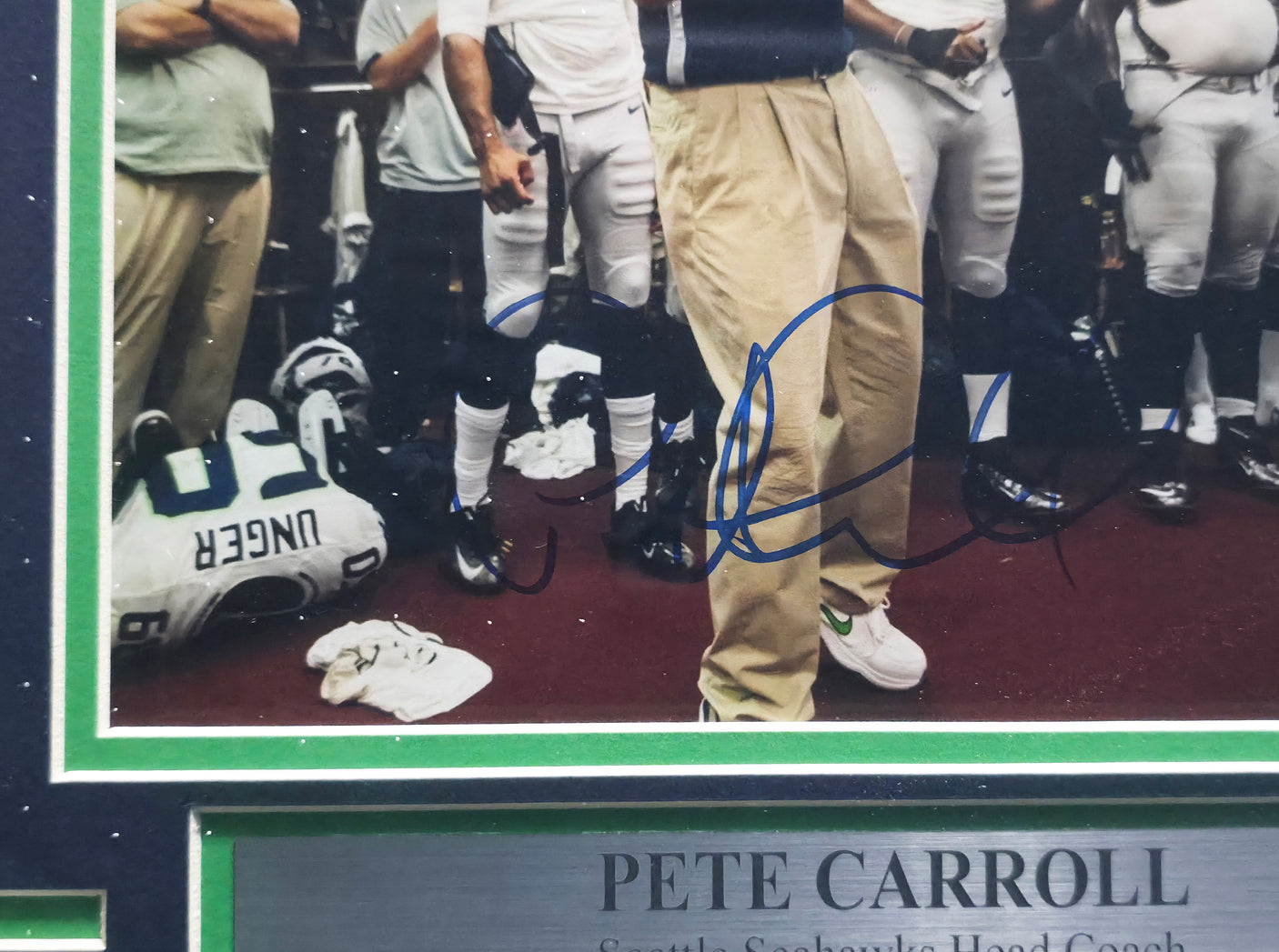 Pete Carroll Autographed Framed 8x10 Photo Seattle Seahawks Beckett BAS QR #AE31649