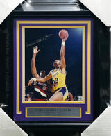 Kareem Abdul Jabbar Autographed Framed 8x10 Photo Los Angeles Lakers Full Name Beckett BAS QR #AE31632
