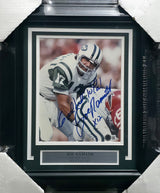 Joe Namath Autographed Framed 8x10 Photo New York Jets "Good Luck To You! x12" Beckett BAS QR #AE31690