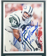 Joe Namath Autographed Framed 8x10 Photo New York Jets "Good Luck To You! x12" Beckett BAS QR #AE31690