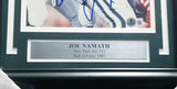 Joe Namath Autographed Framed 8x10 Photo New York Jets "Good Luck To You! x12" Beckett BAS QR #AE31690