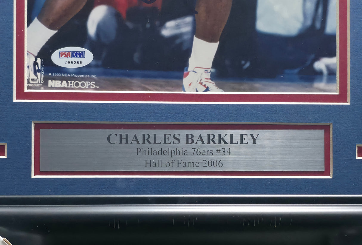Charles Barkley Autographed Framed 8x10 Photo Philadelphia 76ers PSA/DNA #G88286