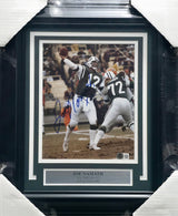 Joe Namath Autographed Framed 8x10 Photo New York Jets "x12" Beckett BAS QR #AE31730
