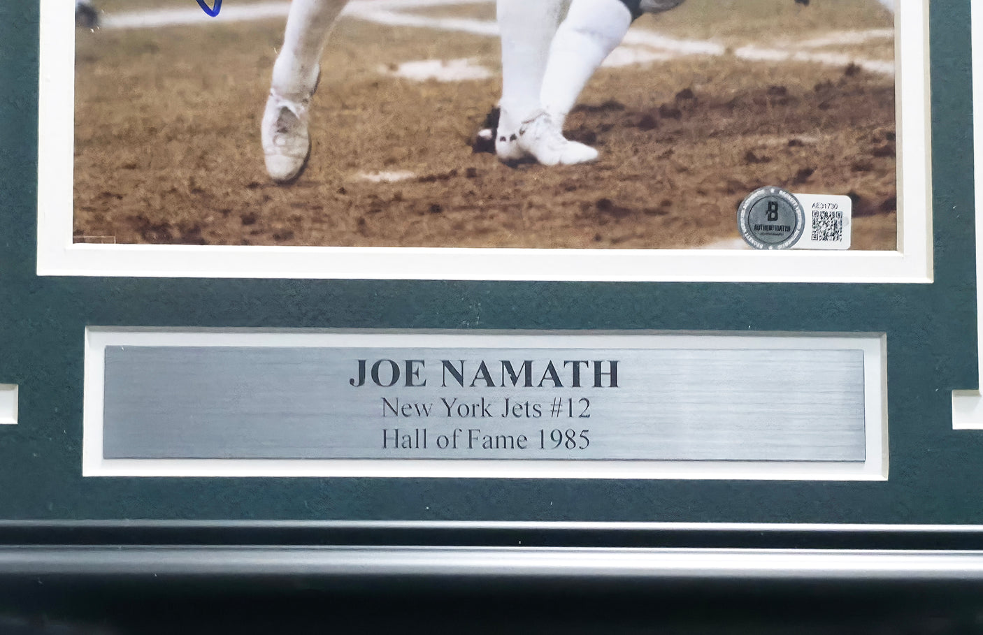 Joe Namath Autographed Framed 8x10 Photo New York Jets "x12" Beckett BAS QR #AE31730