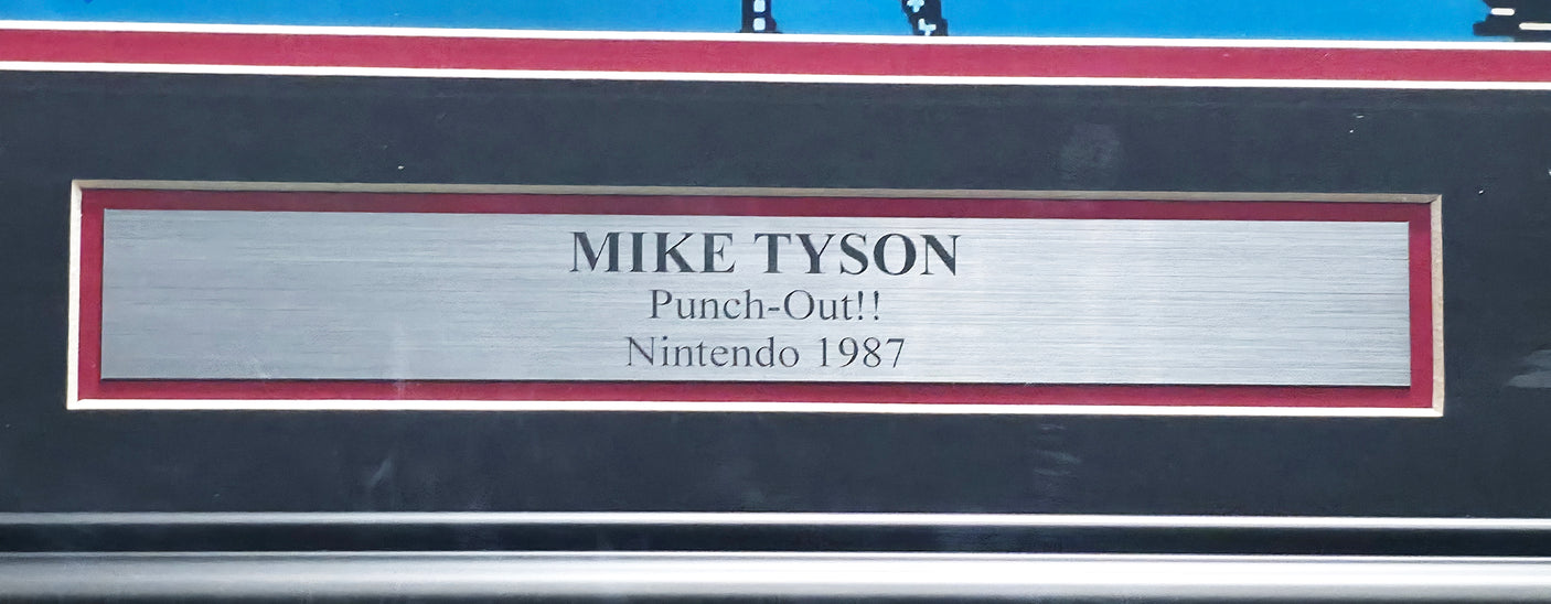 Mike Tyson Autographed Framed 11x14 Photo Punch-Out!! With Cast (Damaged) Beckett BAS QR #BE21902