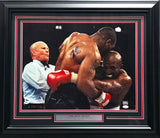 Mike Tyson & Evander Holyfield Autographed Framed 16x20 Photo (Damaged) JSA #WPP551659