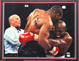 Mike Tyson & Evander Holyfield Autographed Framed 16x20 Photo (Damaged) JSA #WPP551659