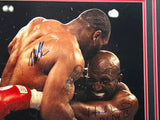Mike Tyson & Evander Holyfield Autographed Framed 16x20 Photo (Damaged) JSA #WPP551659
