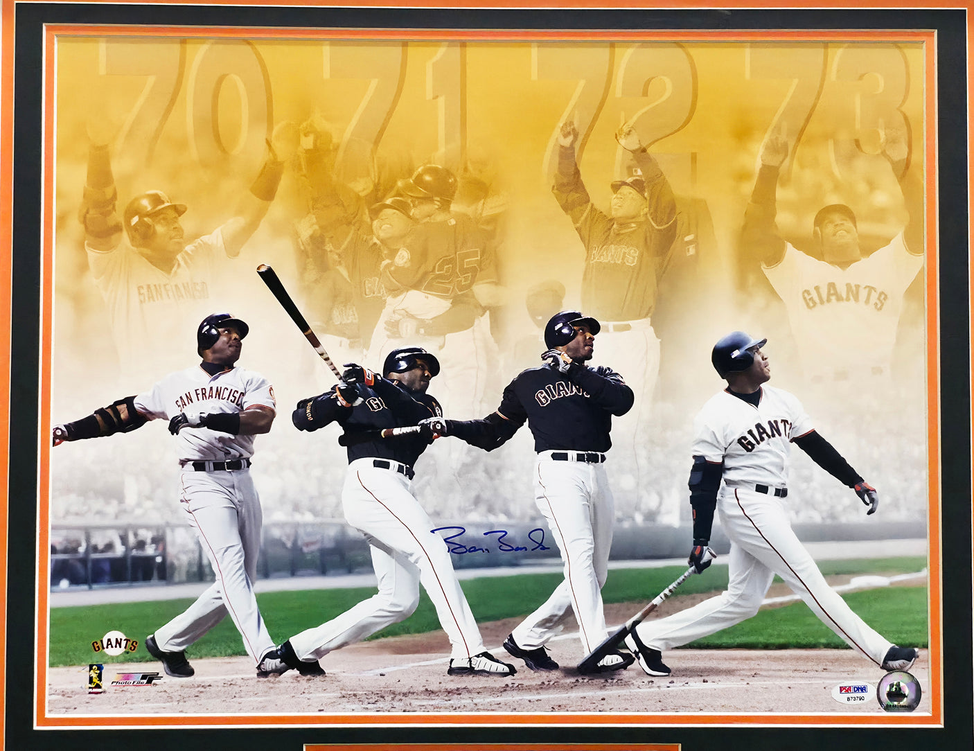 Barry Bonds Autographed Framed 16x20 Photo San Francisco Giants 2001 Single Season Home Run Record PSA/DNA #B73790