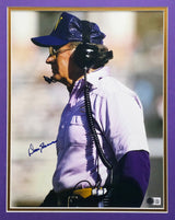 Don James Autographed Framed 11x14 Photo Washington Huskies Beckett BAS QR #AE31843