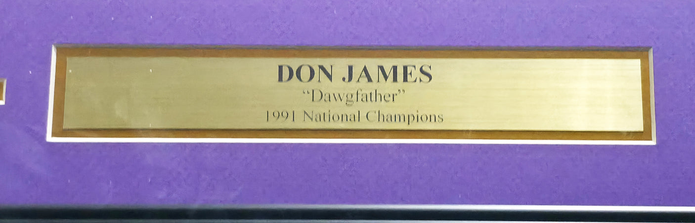 Don James Autographed Framed 11x14 Photo Washington Huskies Beckett BAS QR #AE31843