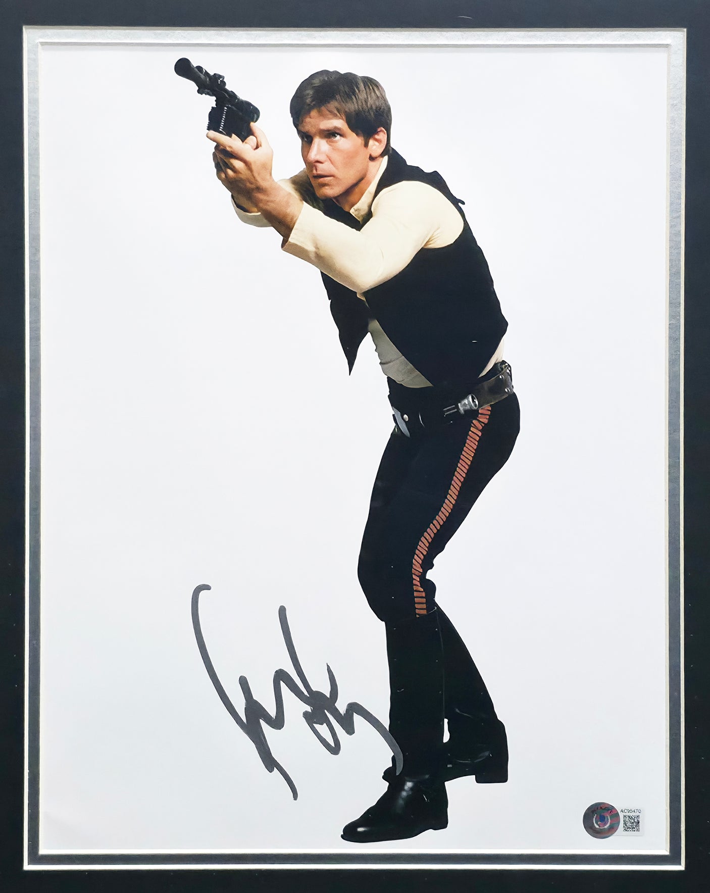 Harrison Ford Autographed Framed 11x14 Photo Star Wars Han Solo Beckett BAS #AC95470