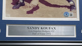 Sandy Koufax Autographed Framed 8x10 Photo Los Angeles Dodgers Beckett BAS #AC95505