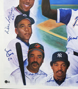 500 Home Run HR Club Autographed Framed 28x30 Photo With 11 Signatures Including Willie Mays & Hank Aaron Beckett BAS #AB08915