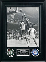 Wilt Chamberlain & Bill Russell Autographed Framed 16x20 Photo Beckett BAS #AE19930