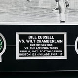 Wilt Chamberlain & Bill Russell Autographed Framed 16x20 Photo Beckett BAS #AE19930