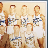 1962 Boston Celtics Team Autographed Framed 18x24 Photo With 11 Signatures Including Bill Russell & Red Auerbach Beckett BAS #AE31379