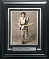 Eric Clapton Autographed Framed 10x12 Photo Beckett BAS #AC95432