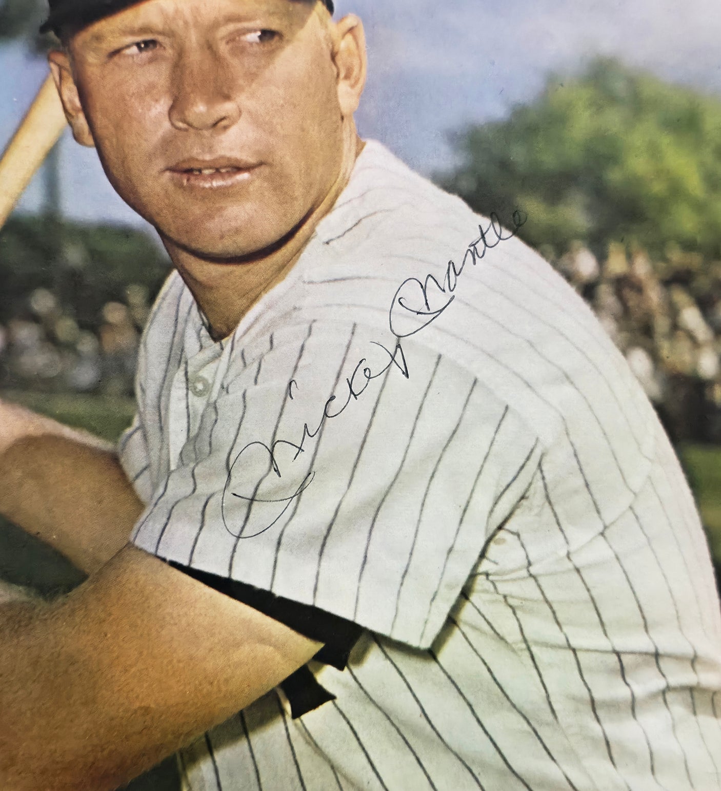 Mickey Mantle & Roger Maris Autographed Framed 11x17 Poster New York Yankees Vintage Signature Beckett BAS #AE31085