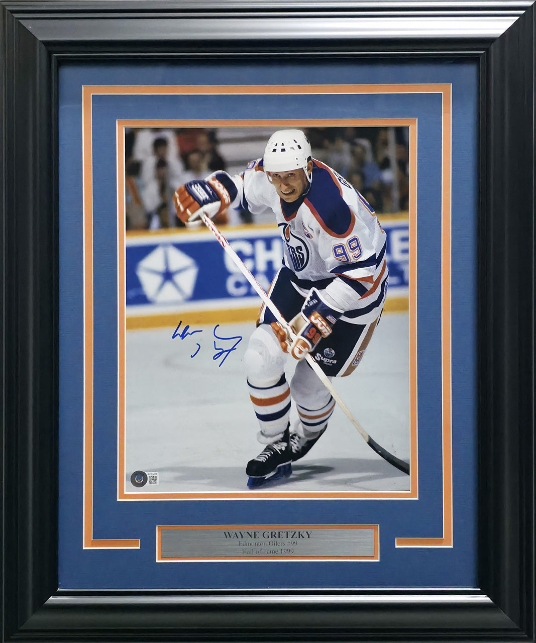 Wayne Gretzky Autographed Framed 11x14 Photo Edmonton Oilers Beckett BAS #AC95472