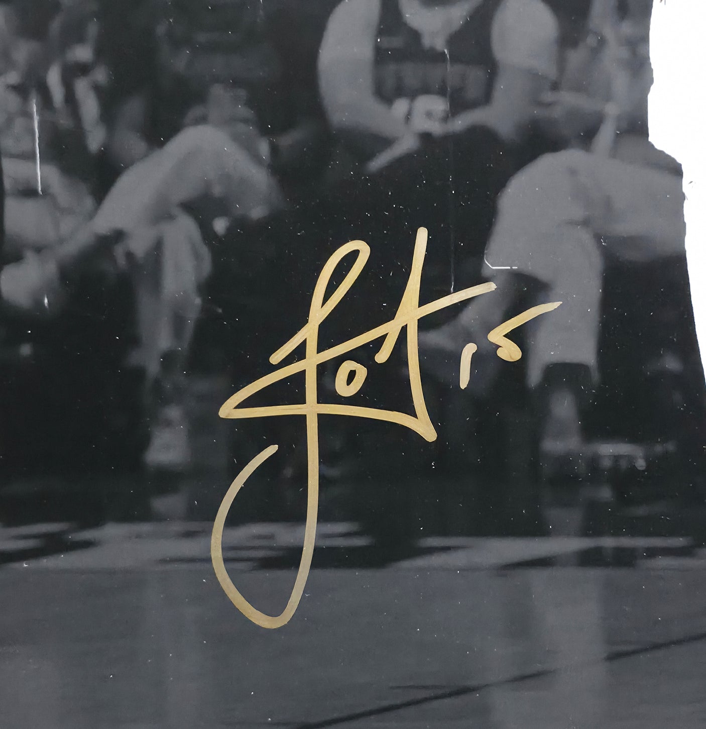 Nikola Jokic Autographed Framed 16x20 Photo Denver Nuggets (Damaged) JSA #AQ21581