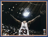 Patrick Ewing Autographed Framed 16x20 Photo New York Knicks (Damaged Frame) Beckett BAS QR #W436904