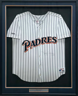 San Diego Padres Tony Gwynn Autographed Framed White Rawlings Jersey Beckett BAS QR #BP55354
