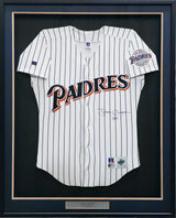 San Diego Padres Tony Gwynn Autographed Framed White Russell Jersey "3141" Beckett BAS QR #BP55357