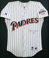 San Diego Padres Tony Gwynn Autographed Framed White Russell Jersey "3141" Beckett BAS QR #BP55357