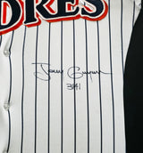San Diego Padres Tony Gwynn Autographed Framed White Russell Jersey "3141" Beckett BAS QR #BP55357