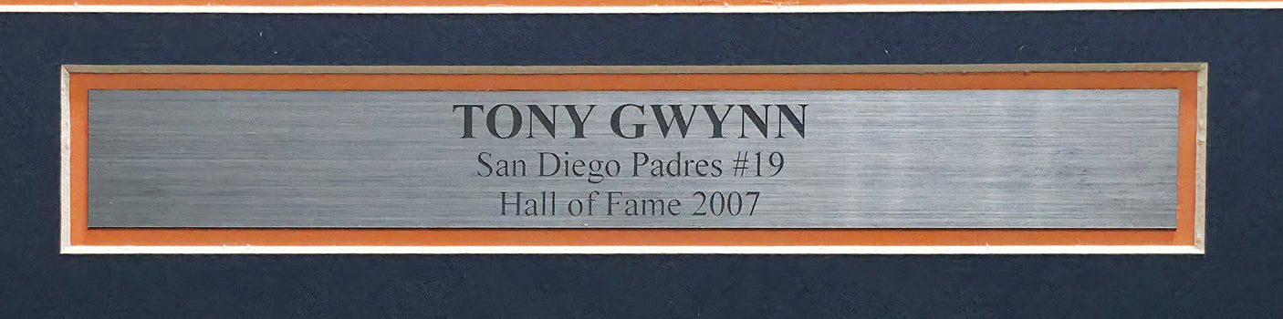 San Diego Padres Tony Gwynn Autographed Framed White Russell Jersey "3141" Beckett BAS QR #BP55357