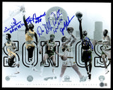 2006-07 40th Anniversary Seattle Supersonics Legends Autographed 11x14 Photo With 5 Signatures Including Gary Payton Beckett BAS #AE16671