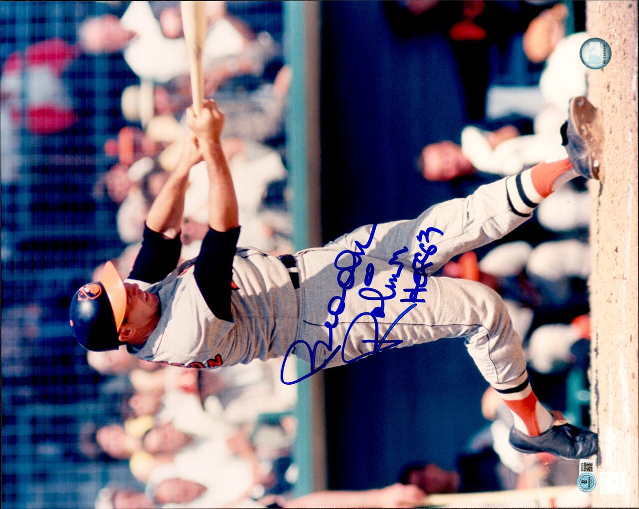 Brooks Robinson Autographed 16x20 Photo Baltimore Orioles "HOF 83" Beckett BAS QR #BS30376