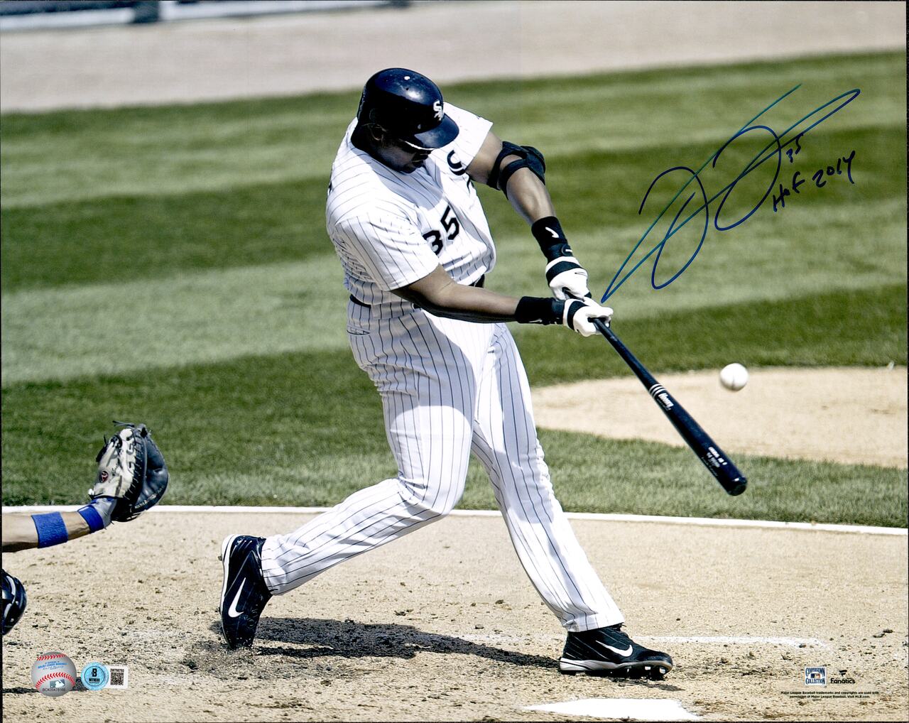 Frank Thomas Autographed 16x20 Photo Chicago White Sox "HOF 2014" Beckett BAS Witness #2W795793