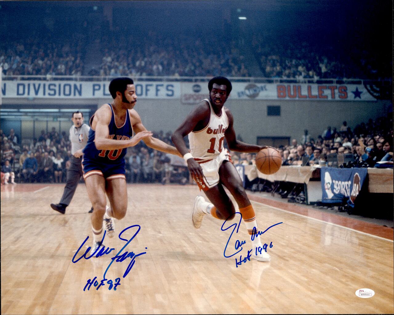 Walt Fraizer & Earl Monroe Autographed 16x20 Photo "HOF 87, HOF 1996" JSA #W999161