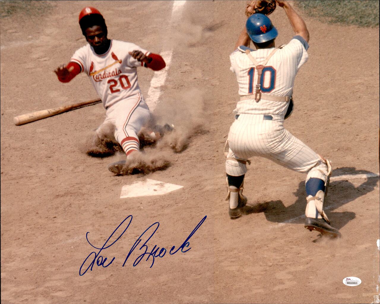Lou Brock Autographed 16x20 Photo St. Louis Cardinals JSA #W655953