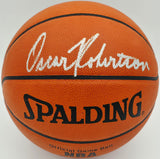 Oscar Robertson Autographed Spalding NBA Leather Game Basketball Milwaukee Bucks Beckett BAS QR #BS30429